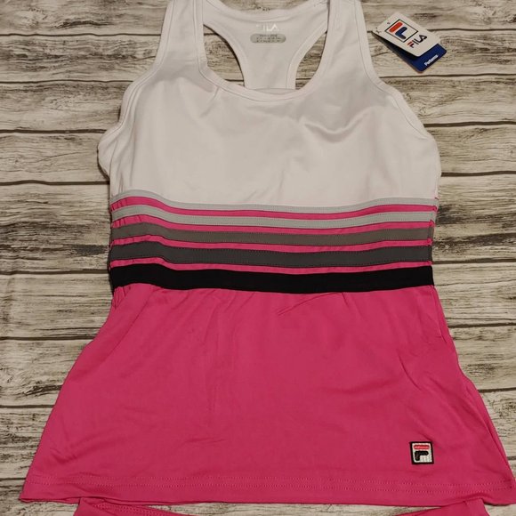 FILA Womens Tennis Outfit Skirt Skort Tank Top - Picture 3 of 5